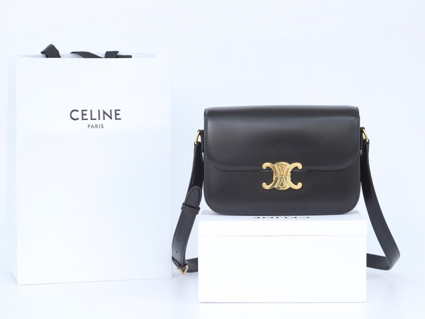 【関税&送料込】Celine Bag Celine Frame Bag Blue & Optic White – Coco Approved Studio
